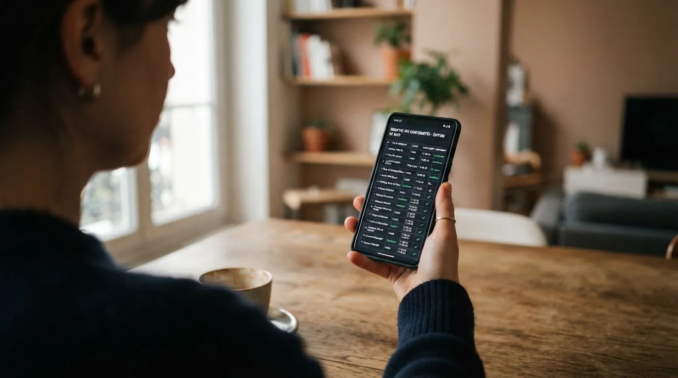 document officiel stylisé représentant un agrément ANJ consulté sur smartphone